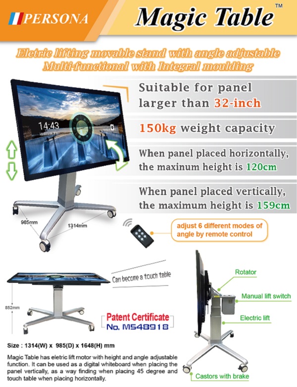   Electric Lifting Movable Stand TV Stand