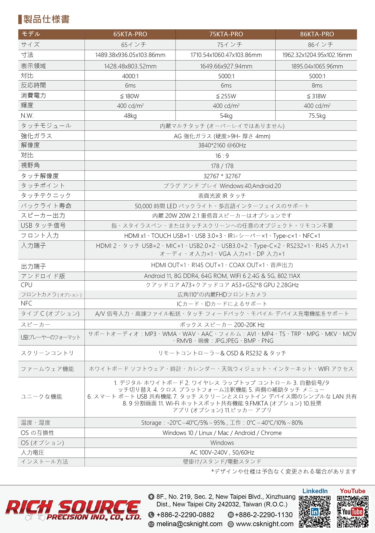 KTA KTA PRO 觸控 觸屏 觸碰 觸摸 安卓 盛源 PERSONA